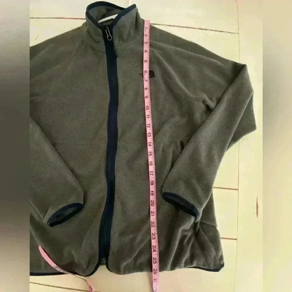 North Face Jacket Womens Large Full Zip Long Sleeve Gray Fleece Pockets - Picture 4 of 9